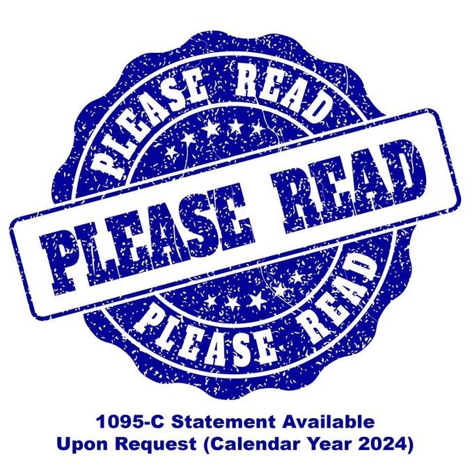 Attention: 1095-C Statement Available Upon Request